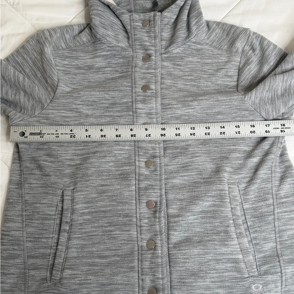 Mountain HardWear Women's Small Hoodie Fleece Jacket Snap Front Grey Cozy Gray - Picture 8 of 11